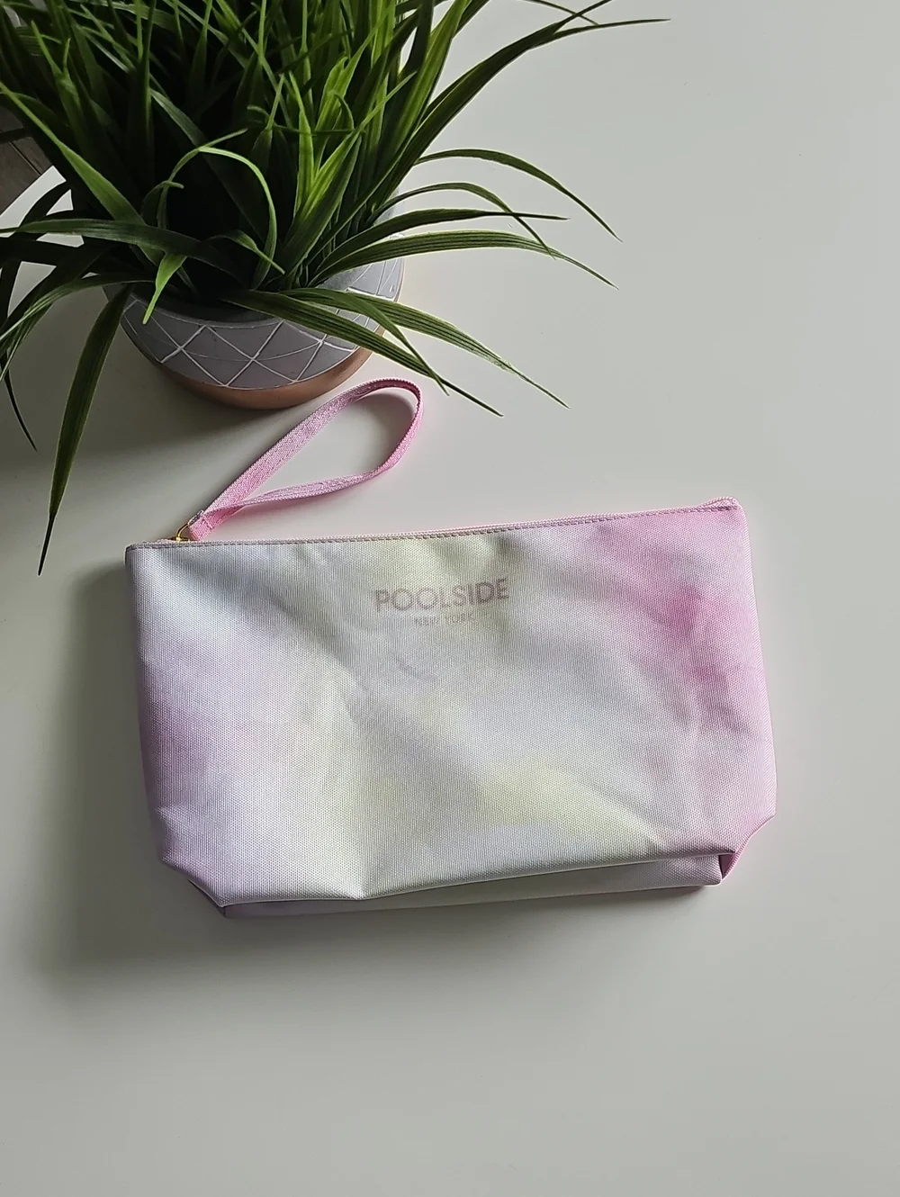 Poolside New York Pink Tie-Dye Water Resistant Wristlet Pouch